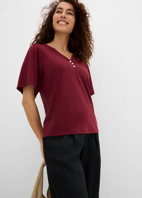 Shirt aus Viskose mit Kn&ouml;pfen, bonprix