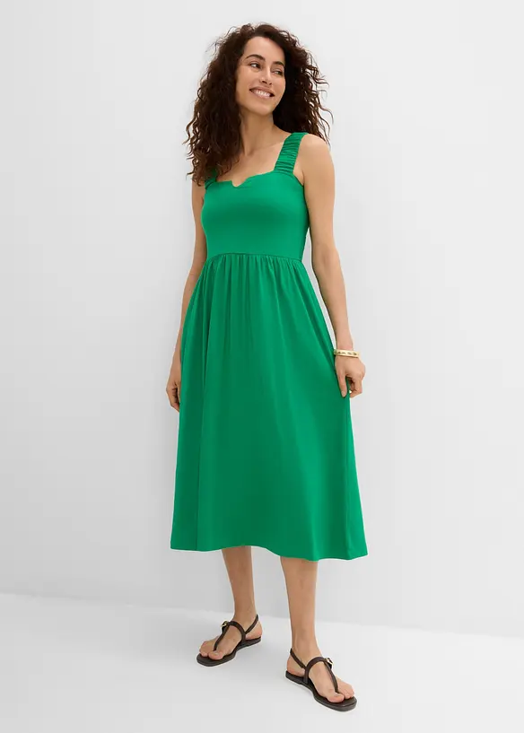 Shirtkleid mit leicht ausgestelltem Saum aus Baumwoll-Viskose-Mix, bonprix
