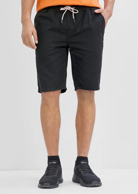 Bermuda 100% coton &agrave; taille &eacute;lastiqu&eacute;e, regular, bonprix