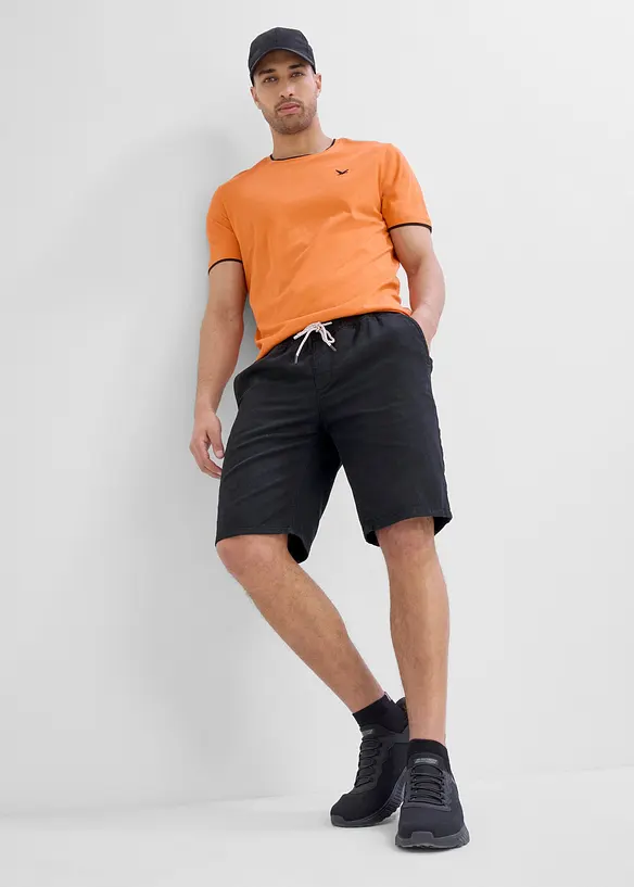 Bermuda 100% coton &agrave; taille &eacute;lastiqu&eacute;e, regular, bonprix