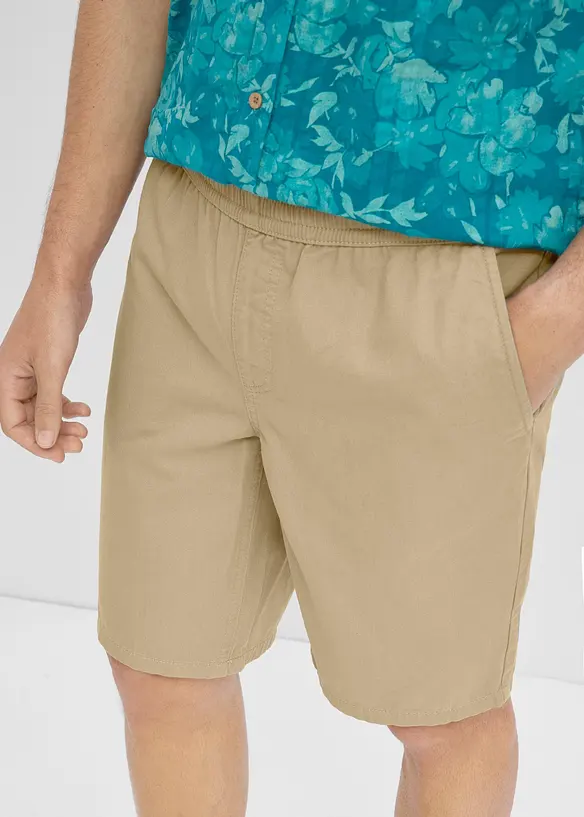Schlupf-Bermuda aus reiner Baumwolle in Regular Fit, bonprix