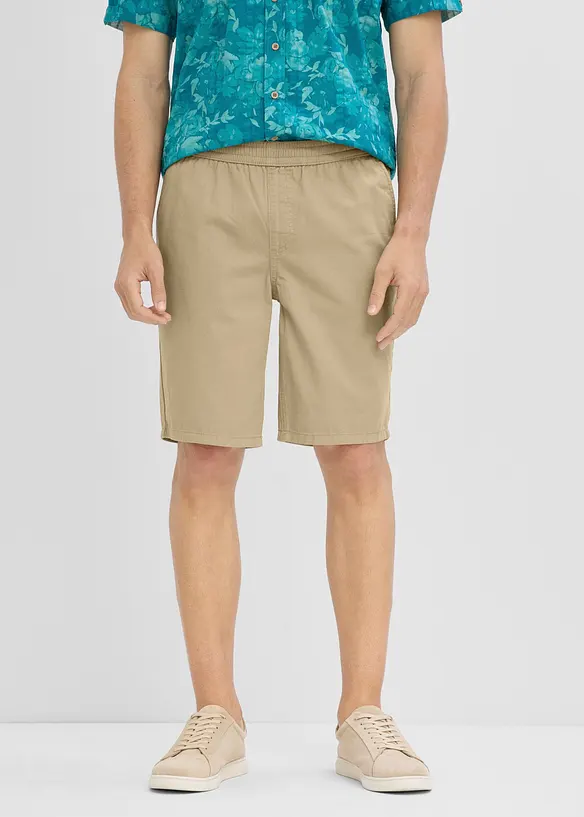 Schlupf-Bermuda aus reiner Baumwolle in Regular Fit, bonprix