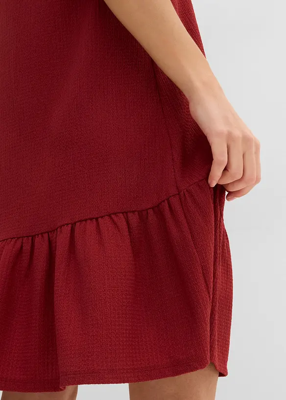 Robe jersey &agrave; volant, bonprix