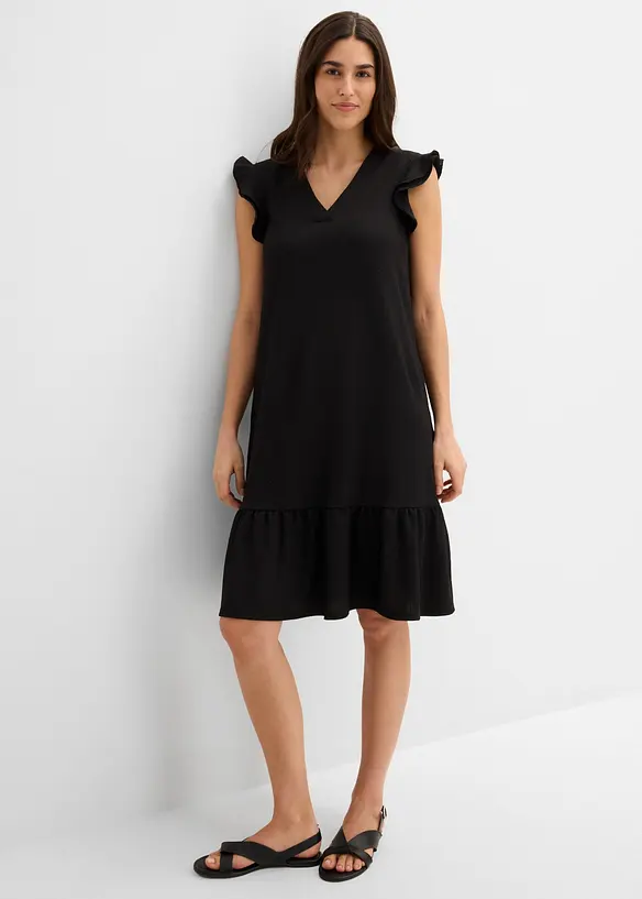 Jerseykleid mit Volant, bonprix