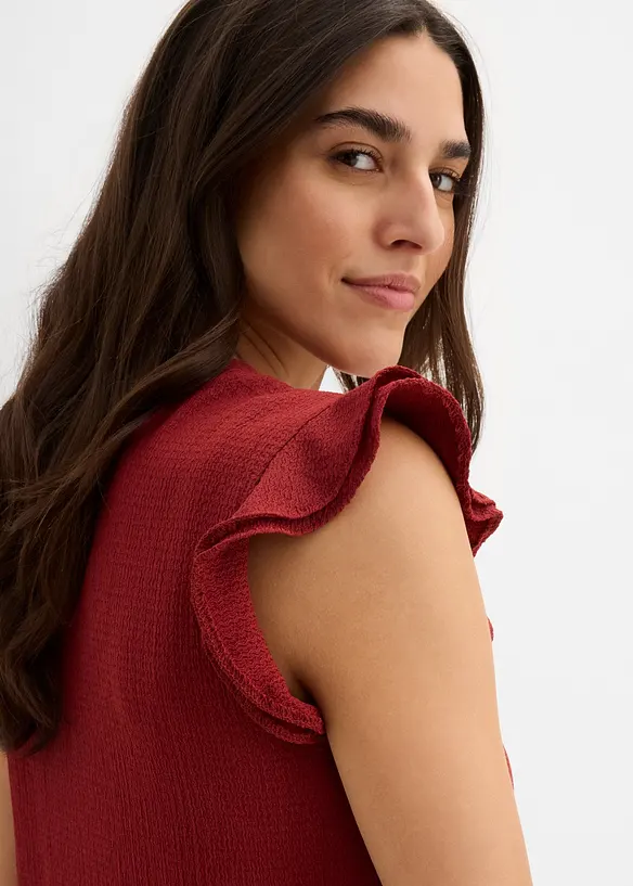 Robe jersey &agrave; volant, bonprix