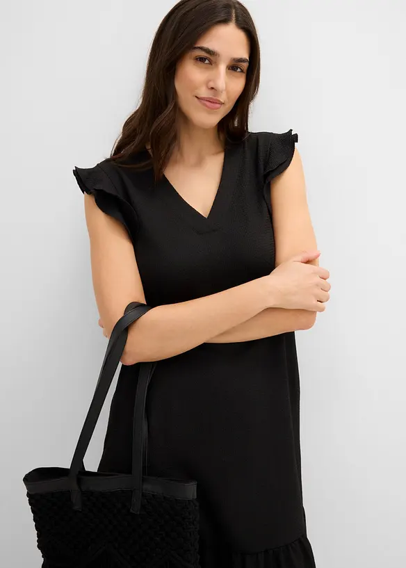 Jerseykleid mit Volant, bonprix