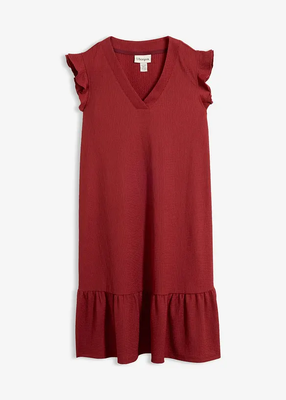Robe jersey &agrave; volant, bonprix