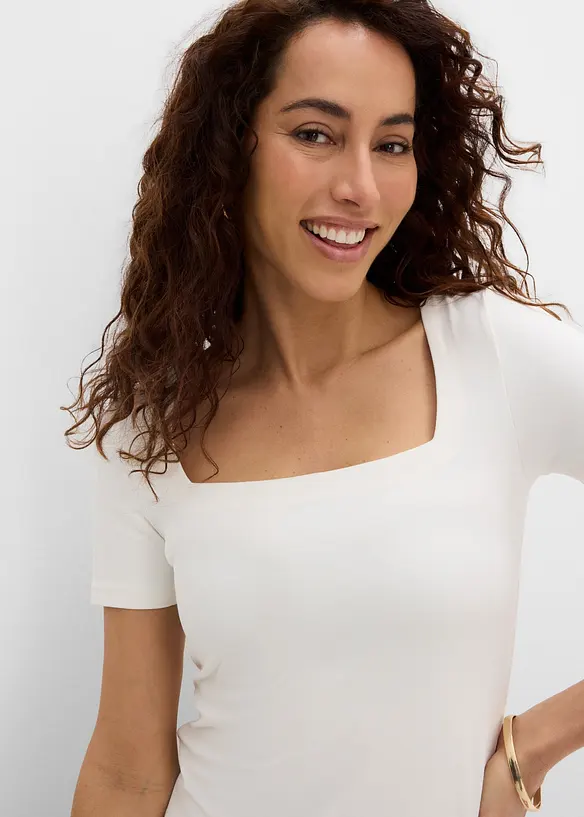 T-shirt &agrave; col carr&eacute;, bonprix