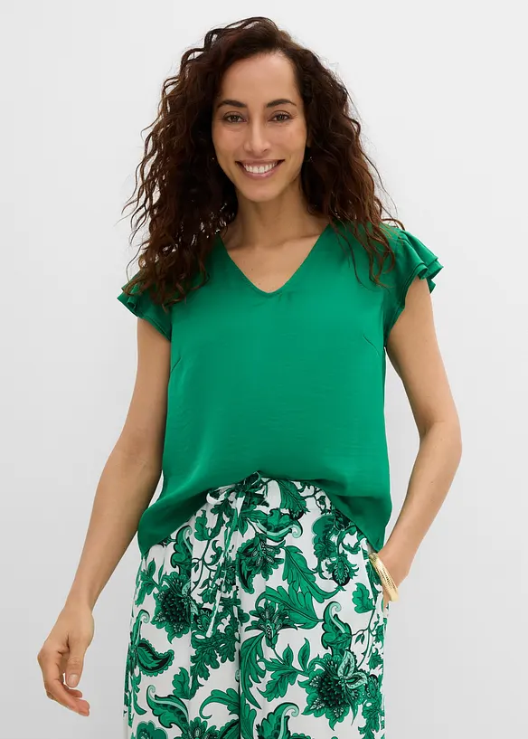 Bluse mit Volants, bonprix