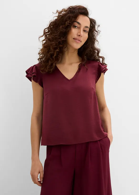 Bluse mit Volants, bonprix