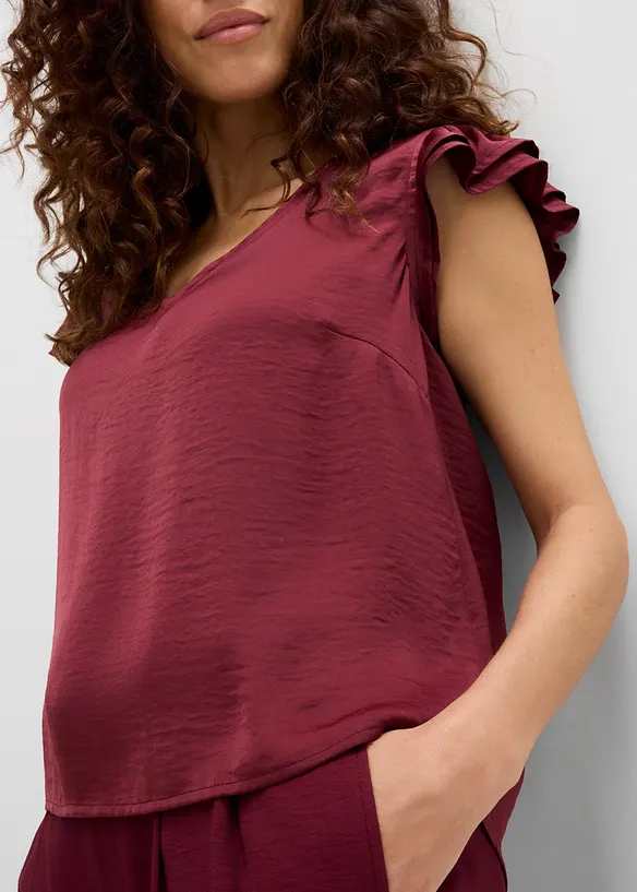 Bluse mit Volants, bonprix