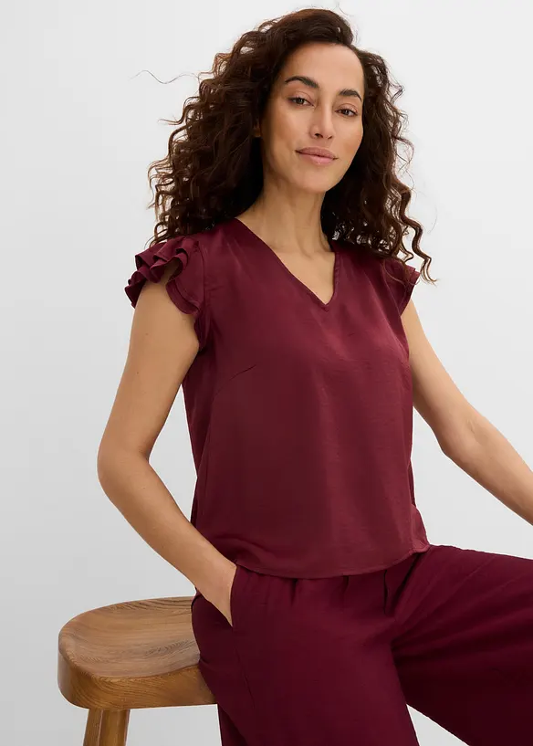Bluse mit Volants, bonprix