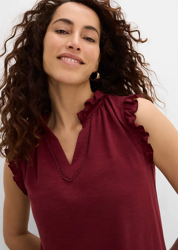 Top &agrave; dentelle, bonprix
