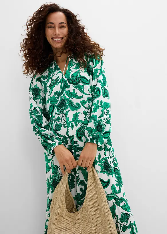 Tunika-Kleid aus flie&szlig;ender Viskose, bonprix