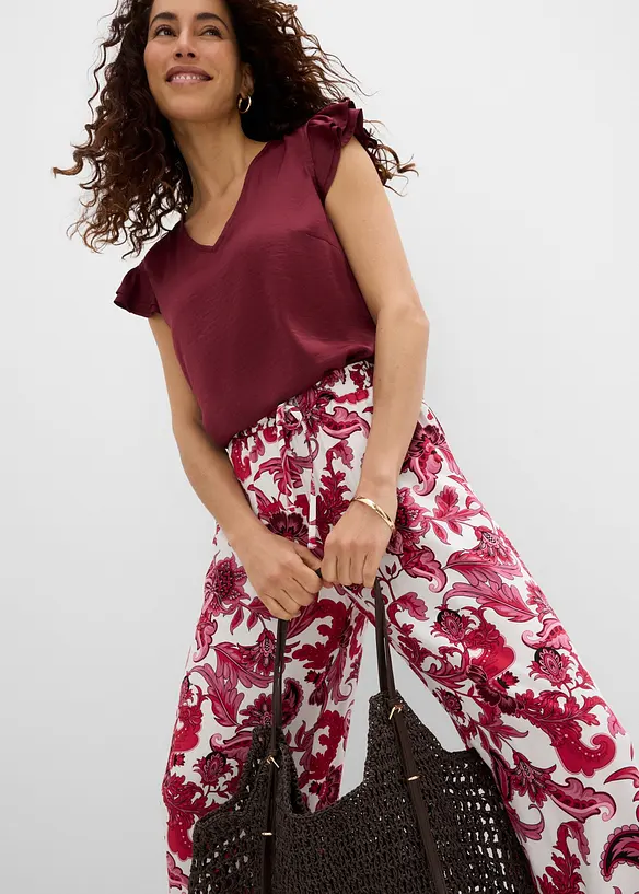 Marlenehose aus flie&szlig;ender Viskose, bonprix