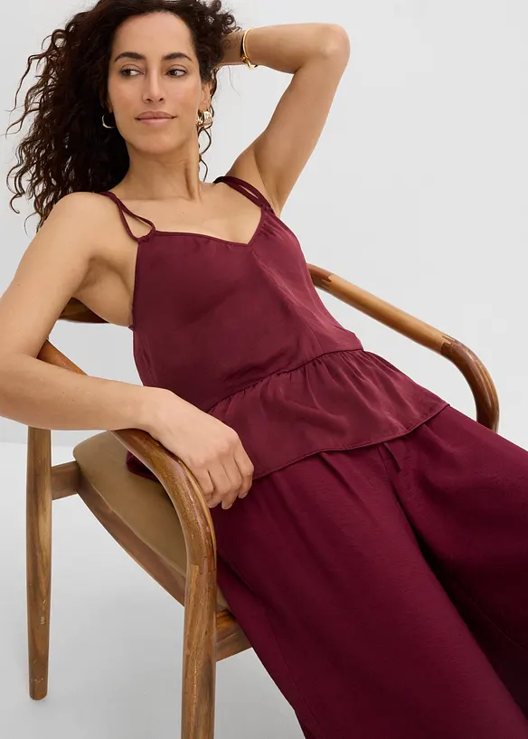 Blusentop aus flie&szlig;endem Satin, bonprix