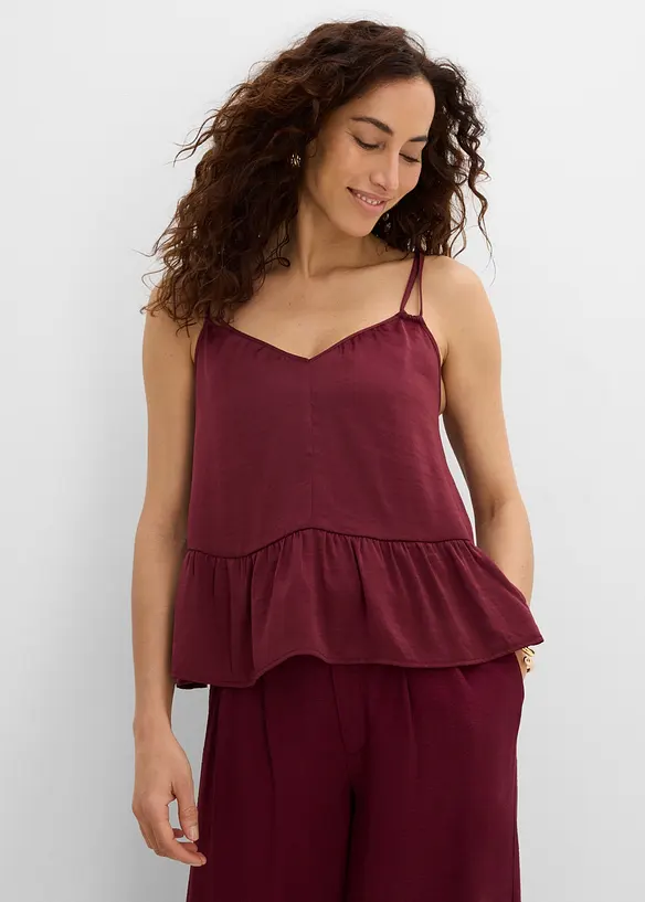 Blusentop aus flie&szlig;endem Satin, bonprix