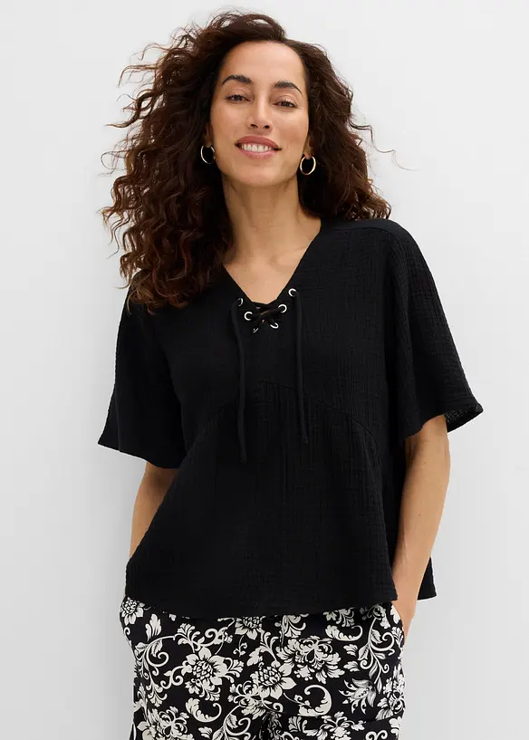 Blusenshirt aus luftigem Musselin, bonprix