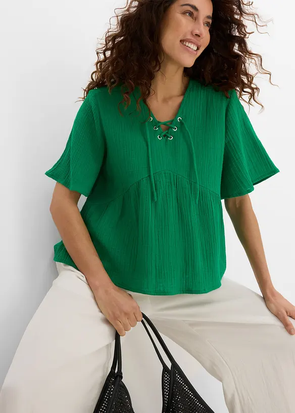 Blusenshirt aus luftigem Musselin, bonprix
