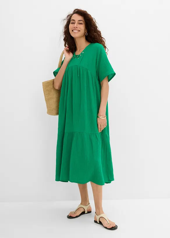 Midikleid aus reiner Baumwolle, bonprix