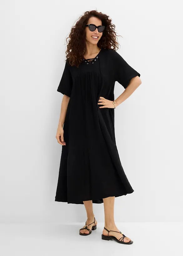 Midikleid aus reiner Baumwolle, bonprix