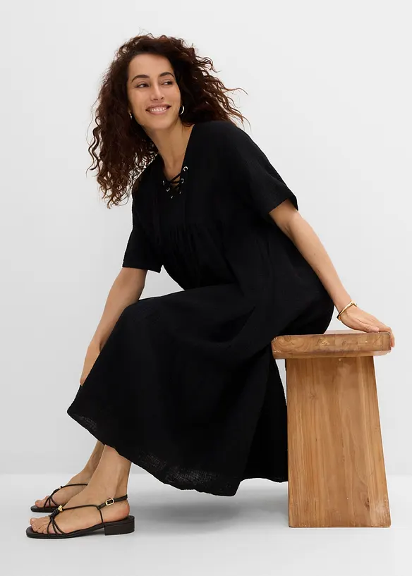 Midikleid aus reiner Baumwolle, bonprix