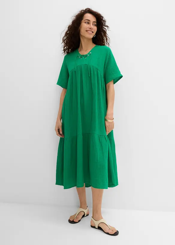 Midikleid aus reiner Baumwolle, bonprix