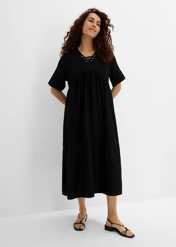 Midikleid aus reiner Baumwolle, bonprix
