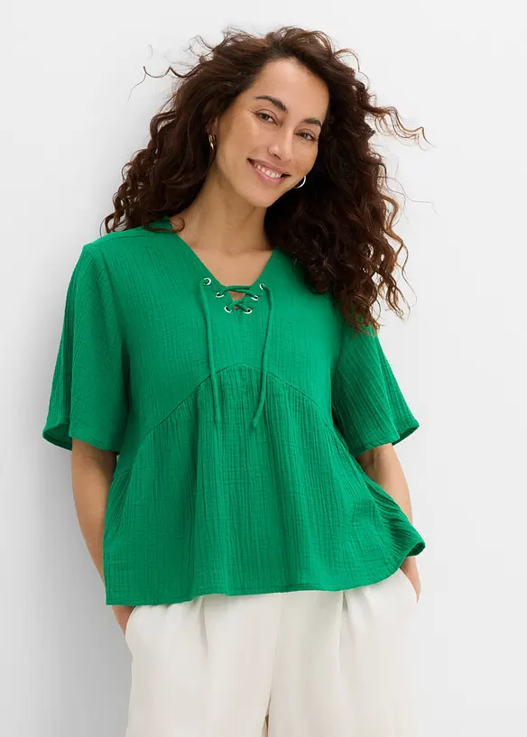 Blusenshirt aus luftigem Musselin, bonprix