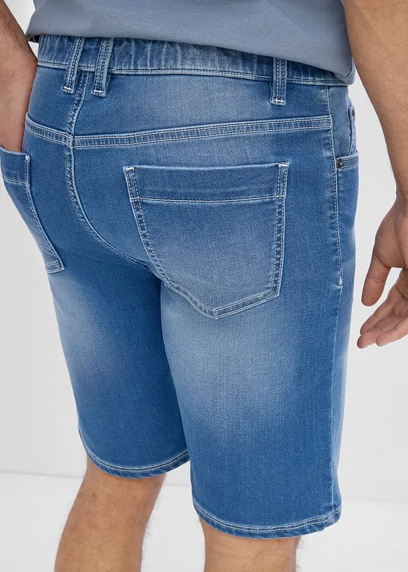 Bermuda regular en jean sweat &agrave; taille &eacute;lastiqu&eacute;e, bonprix