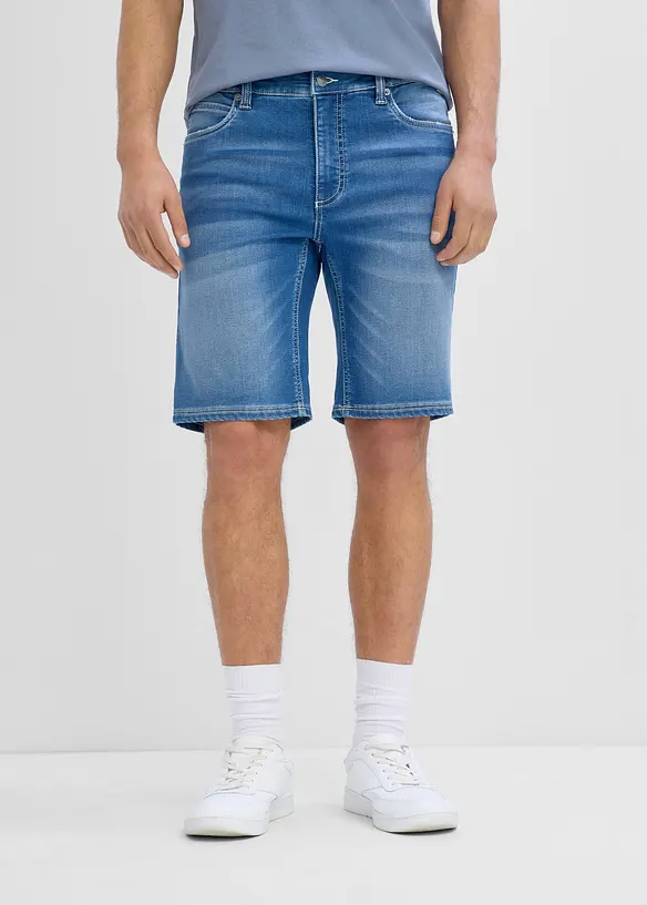 Bermuda regular en jean sweat &agrave; taille &eacute;lastiqu&eacute;e, bonprix