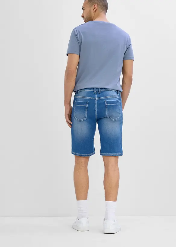 Bermuda regular en jean sweat &agrave; taille &eacute;lastiqu&eacute;e, bonprix