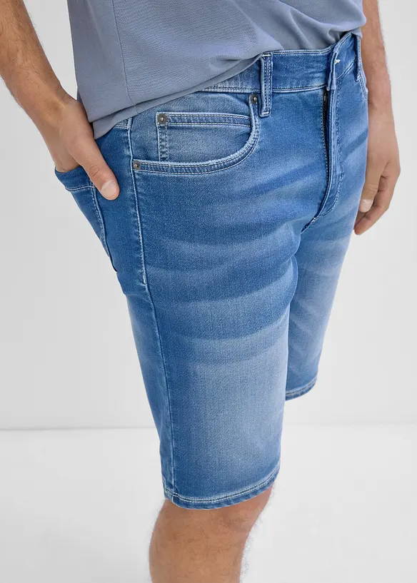 Bermuda regular en jean sweat &agrave; taille &eacute;lastiqu&eacute;e, bonprix