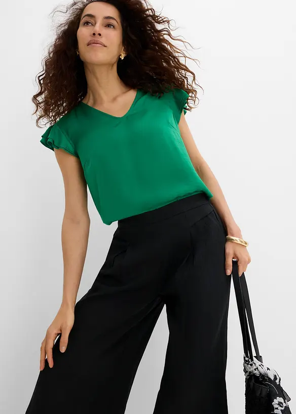 Culotte mit flie&szlig;ender Viskose, bonprix