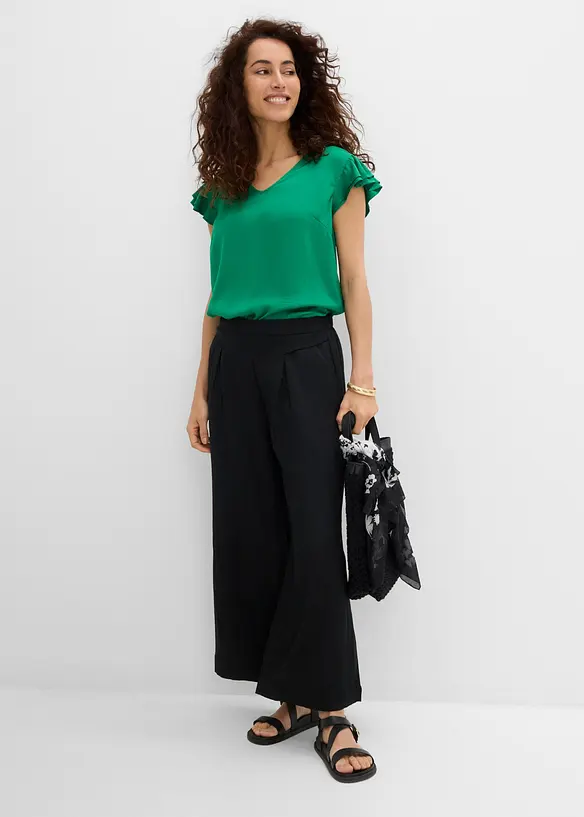 Culotte mit flie&szlig;ender Viskose, bonprix
