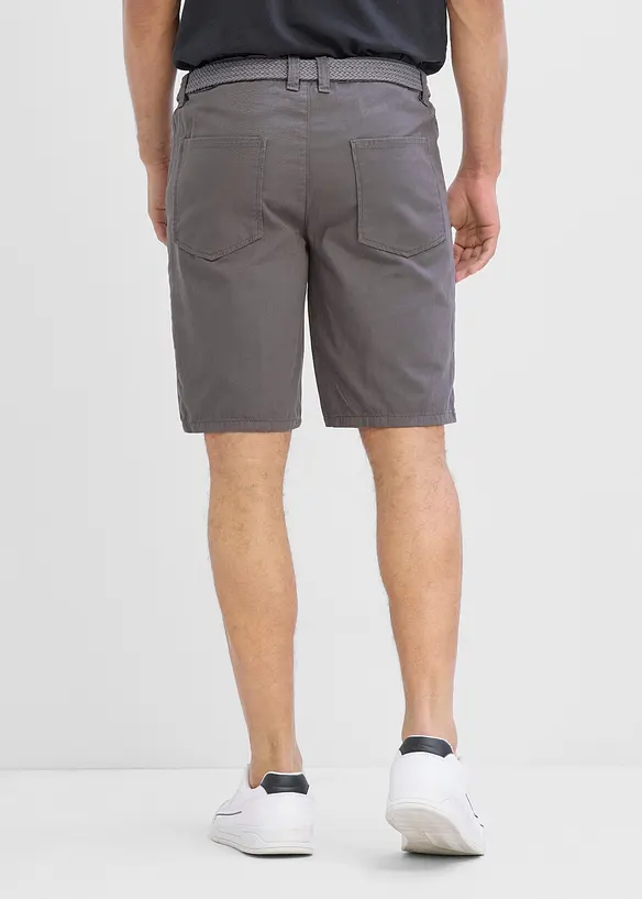 Stretch-Bermuda mit Dehnbund und G&uuml;rtel in Regular Fit, bonprix
