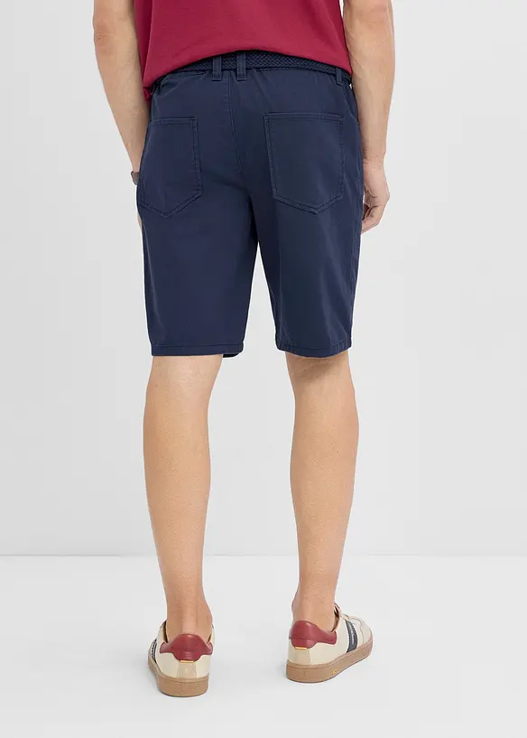 Stretch-Bermuda mit Dehnbund und G&uuml;rtel in Regular Fit, bonprix