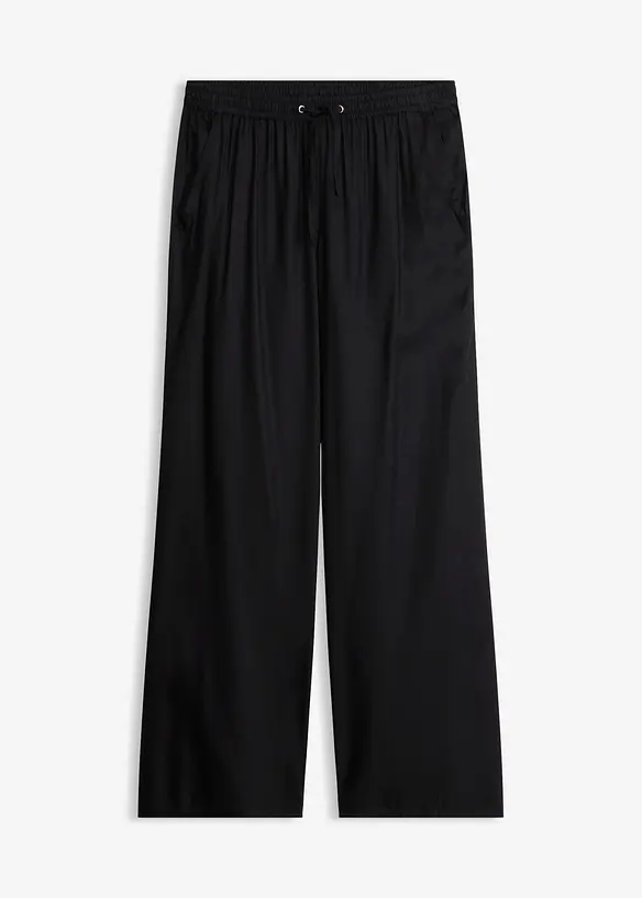 Pantalon palazzo imprim&eacute; en viscose, bonprix