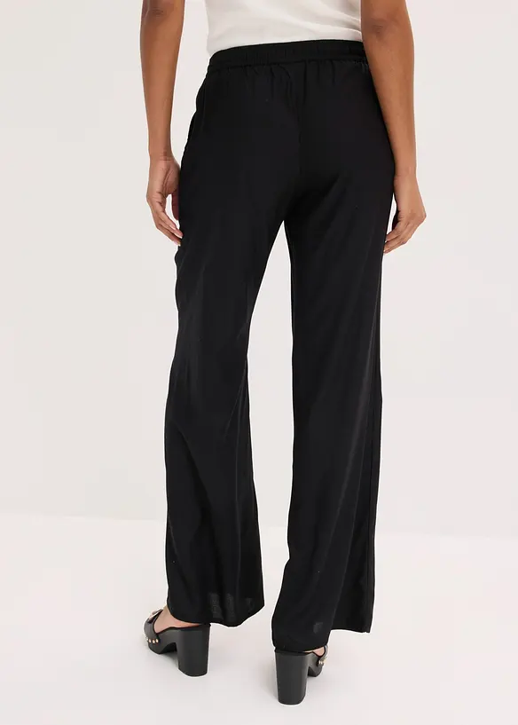 Pantalon palazzo imprim&eacute; en viscose, bonprix
