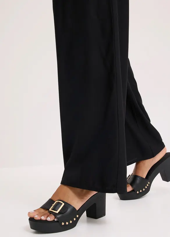 Pantalon palazzo imprim&eacute; en viscose, bonprix