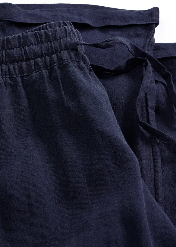 Leinenhose mit Elastik-B&uuml;ndchen, bonprix