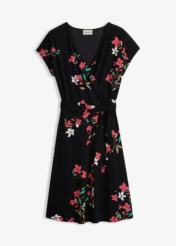 Robe en jersey style portefeuille, bonprix