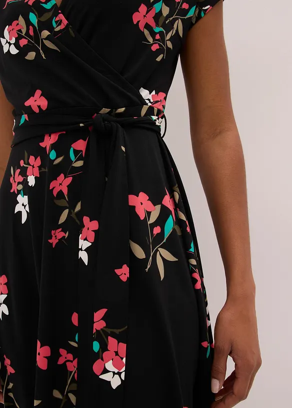 Robe en jersey style portefeuille, bonprix