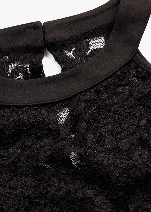 Robe en jersey avec dentelle, bonprix
