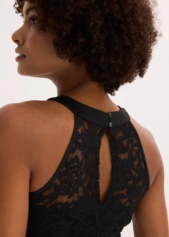 Robe en jersey avec dentelle, bonprix