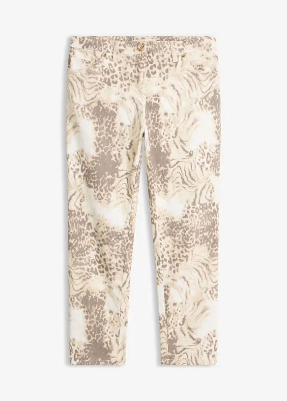 Pantalon extensible 7/8 imprim&eacute;, bonprix