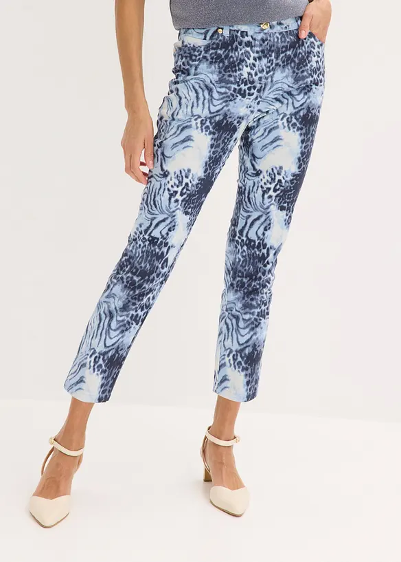 Pantalon extensible 7/8 imprim&eacute;, bonprix