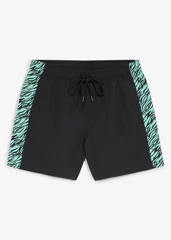 Short de bain avec empi&egrave;cements imprim&eacute;s, bonprix