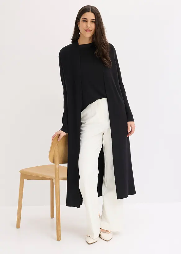 Longstrickjacke mit Viskose, bonprix