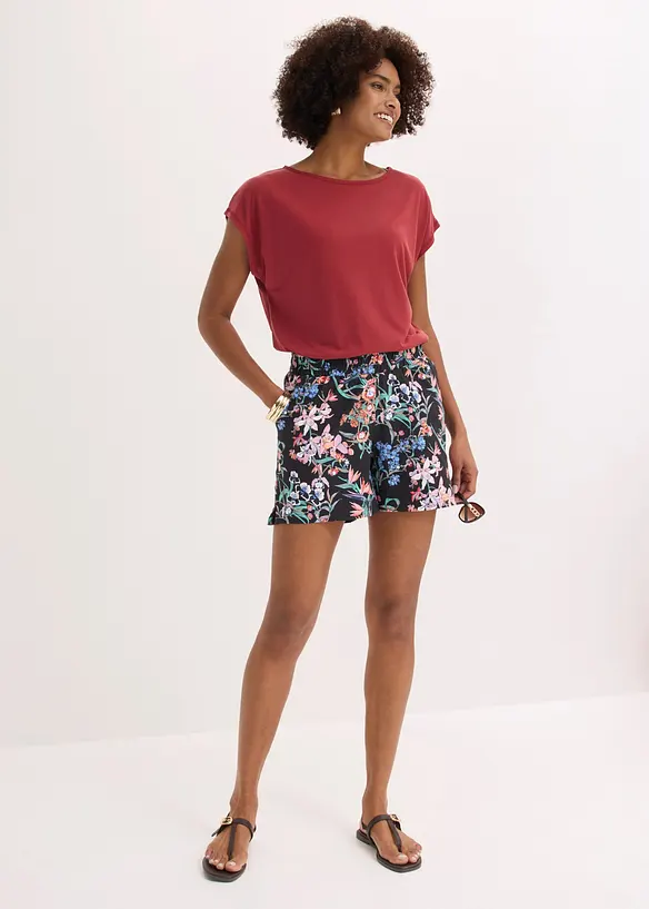 Lot de 2 shorts en jersey coton extensible, bonprix